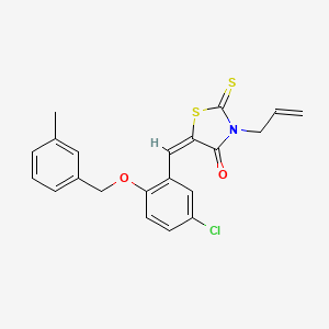 molecular formula C21H18ClNO2S2 B3956484 3-allyl-5-{5-chloro-2-[(3-methylbenzyl)oxy]benzylidene}-2-thioxo-1,3-thiazolidin-4-one 
