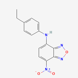 molecular formula C14H12N4O3 B3956491 N-(4-ethylphenyl)-7-nitro-2,1,3-benzoxadiazol-4-amine 