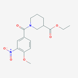 molecular formula C16H20N2O6 B3956505 ethyl 1-(4-methoxy-3-nitrobenzoyl)-3-piperidinecarboxylate 