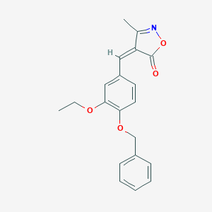 molecular formula C20H19NO4 B395652 4-[4-(benzyloxy)-3-ethoxybenzylidene]-3-methyl-5(4H)-isoxazolone 
