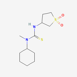 molecular formula C12H22N2O2S2 B3956537 N-cyclohexyl-N'-(1,1-dioxidotetrahydro-3-thienyl)-N-methylthiourea 