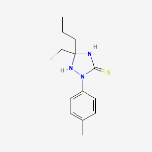 5-ethyl-2-(4-methylphenyl)-5-propyl-1,2,4-triazolidine-3-thione