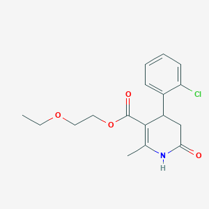 molecular formula C17H20ClNO4 B3956586 2-ethoxyethyl 4-(2-chlorophenyl)-2-methyl-6-oxo-1,4,5,6-tetrahydro-3-pyridinecarboxylate 