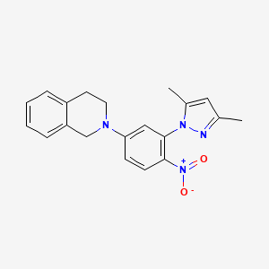 2-[3-(3,5-dimethyl-1H-pyrazol-1-yl)-4-nitrophenyl]-1,2,3,4-tetrahydroisoquinoline