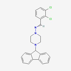 molecular formula C24H21Cl2N3 B3956599 N-(2,3-dichlorobenzylidene)-4-(9H-fluoren-9-yl)-1-piperazinamine 