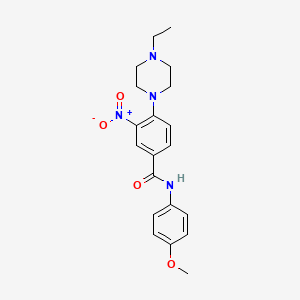 molecular formula C20H24N4O4 B3956614 4-(4-ethyl-1-piperazinyl)-N-(4-methoxyphenyl)-3-nitrobenzamide 