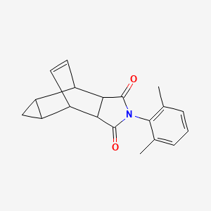 molecular formula C19H19NO2 B3956641 4-(2,6-dimethylphenyl)-4-azatetracyclo[5.3.2.0~2,6~.0~8,10~]dodec-11-ene-3,5-dione 