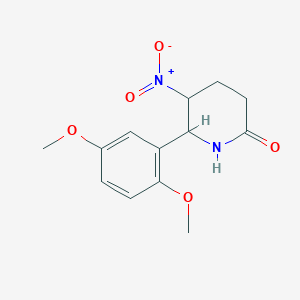 molecular formula C13H16N2O5 B3956656 6-(2,5-dimethoxyphenyl)-5-nitro-2-piperidinone 