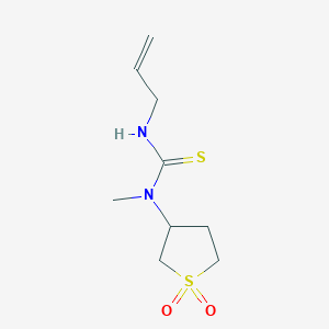 molecular formula C9H16N2O2S2 B3956679 N'-allyl-N-(1,1-dioxidotetrahydro-3-thienyl)-N-methylthiourea 