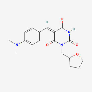 5-[4-(dimethylamino)benzylidene]-1-(tetrahydro-2-furanylmethyl)-2,4,6(1H,3H,5H)-pyrimidinetrione