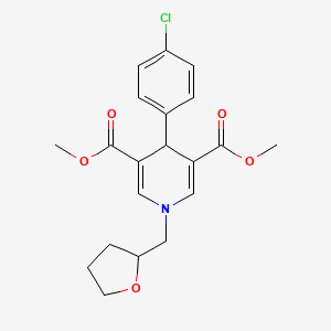 molecular formula C20H22ClNO5 B3956700 dimethyl 4-(4-chlorophenyl)-1-(tetrahydro-2-furanylmethyl)-1,4-dihydro-3,5-pyridinedicarboxylate 