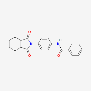 molecular formula C21H20N2O3 B3956708 N-[4-(1,3-dioxooctahydro-2H-isoindol-2-yl)phenyl]benzamide 