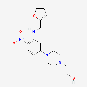 molecular formula C17H22N4O4 B3956716 2-(4-{3-[(2-furylmethyl)amino]-4-nitrophenyl}-1-piperazinyl)ethanol 