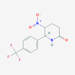 molecular formula C12H11F3N2O3 B3956730 5-nitro-6-[4-(trifluoromethyl)phenyl]-2-piperidinone 