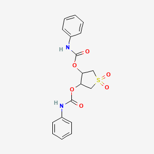 molecular formula C18H18N2O6S B3956736 1,1-dioxidotetrahydrothiene-3,4-diyl bis(phenylcarbamate) 