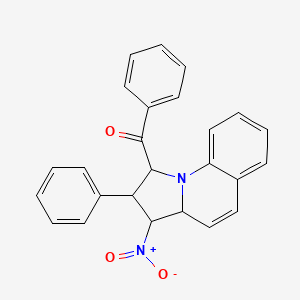 molecular formula C25H20N2O3 B3956754 (3-nitro-2-phenyl-1,2,3,3a-tetrahydropyrrolo[1,2-a]quinolin-1-yl)(phenyl)methanone 