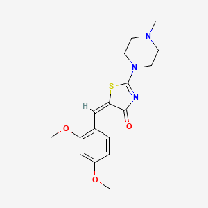 molecular formula C17H21N3O3S B3956841 5-(2,4-dimethoxybenzylidene)-2-(4-methyl-1-piperazinyl)-1,3-thiazol-4(5H)-one 