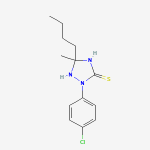 5-butyl-2-(4-chlorophenyl)-5-methyl-1,2,4-triazolidine-3-thione