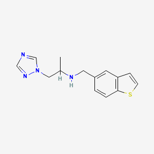 (1-benzothien-5-ylmethyl)[1-methyl-2-(1H-1,2,4-triazol-1-yl)ethyl]amine