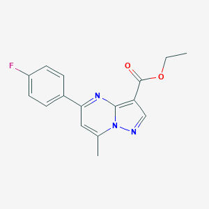 molecular formula C16H14FN3O2 B395694 Ethyl 5-(4-fluorophenyl)-7-methylpyrazolo[1,5-a]pyrimidine-3-carboxylate 