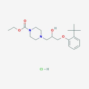 molecular formula C20H33ClN2O4 B3956954 ethyl 4-[3-(2-tert-butylphenoxy)-2-hydroxypropyl]-1-piperazinecarboxylate hydrochloride 