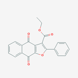 molecular formula C21H14O5 B395697 Ethyl 4,9-dioxo-2-phenyl-4,9-dihydronaphtho[2,3-b]furan-3-carboxylate 