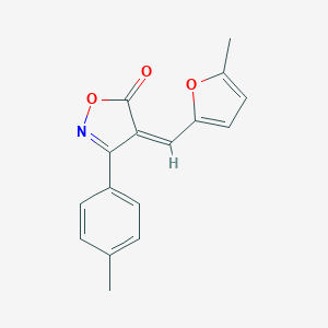 molecular formula C16H13NO3 B395698 (4Z)-4-[(5-methylfuran-2-yl)methylidene]-3-(4-methylphenyl)-1,2-oxazol-5-one 