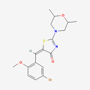 molecular formula C17H19BrN2O3S B3956980 5-(5-bromo-2-methoxybenzylidene)-2-(2,6-dimethyl-4-morpholinyl)-1,3-thiazol-4(5H)-one 