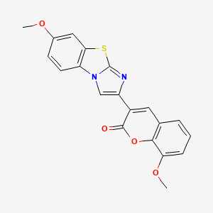8-methoxy-3-(7-methoxyimidazo[2,1-b][1,3]benzothiazol-2-yl)-2H-chromen-2-one