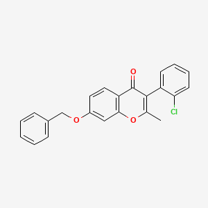 molecular formula C23H17ClO3 B3957005 7-(benzyloxy)-3-(2-chlorophenyl)-2-methyl-4H-chromen-4-one 