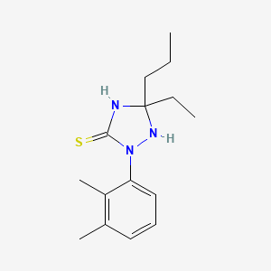 molecular formula C15H23N3S B3957009 2-(2,3-dimethylphenyl)-5-ethyl-5-propyl-1,2,4-triazolidine-3-thione 