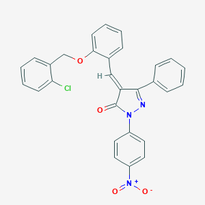 4-{2-[(2-chlorobenzyl)oxy]benzylidene}-2-{4-nitrophenyl}-5-phenyl-2,4-dihydro-3H-pyrazol-3-one