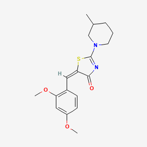 molecular formula C18H22N2O3S B3957036 5-(2,4-dimethoxybenzylidene)-2-(3-methyl-1-piperidinyl)-1,3-thiazol-4(5H)-one 