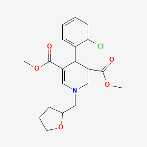 molecular formula C20H22ClNO5 B3957044 dimethyl 4-(2-chlorophenyl)-1-(tetrahydro-2-furanylmethyl)-1,4-dihydro-3,5-pyridinedicarboxylate 