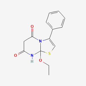 molecular formula C14H14N2O3S B3957060 8a-ethoxy-3-phenyl-8,8a-dihydro-5H-[1,3]thiazolo[3,2-a]pyrimidine-5,7(6H)-dione 