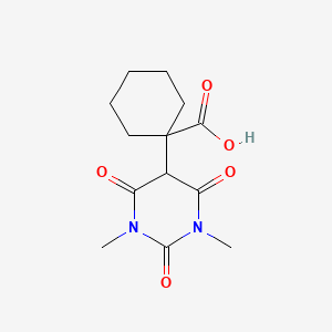 molecular formula C13H18N2O5 B3957061 1-(1,3-dimethyl-2,4,6-trioxohexahydro-5-pyrimidinyl)cyclohexanecarboxylic acid 