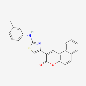 molecular formula C23H16N2O2S B3957071 2-{2-[(3-methylphenyl)amino]-1,3-thiazol-4-yl}-3H-benzo[f]chromen-3-one 