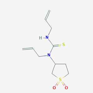 molecular formula C11H18N2O2S2 B3957074 N,N'-diallyl-N-(1,1-dioxidotetrahydro-3-thienyl)thiourea 