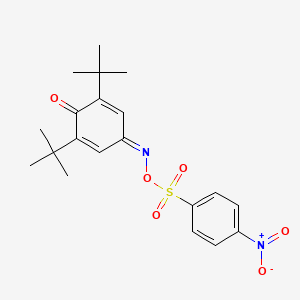 molecular formula C20H24N2O6S B3957081 2,6-di-tert-butyl-4-({[(4-nitrophenyl)sulfonyl]oxy}imino)-2,5-cyclohexadien-1-one 