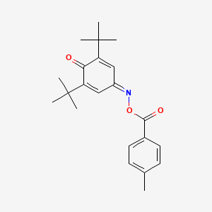 molecular formula C22H27NO3 B3957089 2,6-di-tert-butylbenzo-1,4-quinone 4-[O-(4-methylbenzoyl)oxime] 
