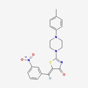 molecular formula C21H20N4O3S B3957095 2-[4-(4-methylphenyl)-1-piperazinyl]-5-(3-nitrobenzylidene)-1,3-thiazol-4(5H)-one 