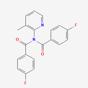 molecular formula C20H14F2N2O2 B3957122 4-fluoro-N-(4-fluorobenzoyl)-N-(3-methyl-2-pyridinyl)benzamide 