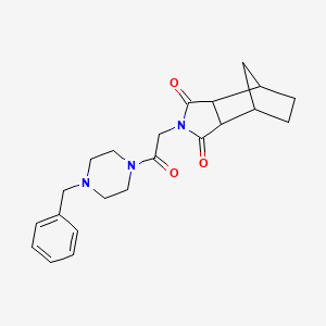molecular formula C22H27N3O3 B3957128 4-[2-(4-benzyl-1-piperazinyl)-2-oxoethyl]-4-azatricyclo[5.2.1.0~2,6~]decane-3,5-dione 