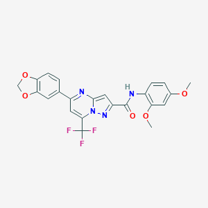 5-(1,3-benzodioxol-5-yl)-N-(2,4-dimethoxyphenyl)-7-(trifluoromethyl)pyrazolo[1,5-a]pyrimidine-2-carboxamide