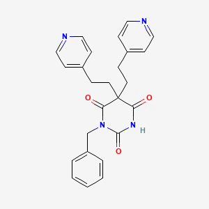 molecular formula C25H24N4O3 B3957142 1-benzyl-5,5-bis[2-(4-pyridinyl)ethyl]-2,4,6(1H,3H,5H)-pyrimidinetrione 