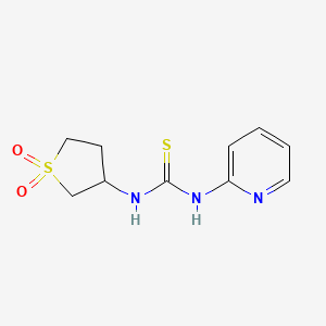 molecular formula C10H13N3O2S2 B3957147 N-(1,1-dioxidotetrahydro-3-thienyl)-N'-2-pyridinylthiourea 