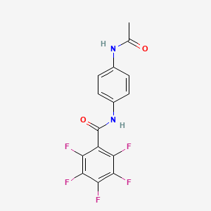 molecular formula C15H9F5N2O2 B3957220 N-[4-(acetylamino)phenyl]-2,3,4,5,6-pentafluorobenzamide 
