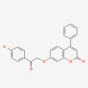 molecular formula C23H15BrO4 B3957228 7-[2-(4-bromophenyl)-2-oxoethoxy]-4-phenyl-2H-chromen-2-one CAS No. 6625-85-0