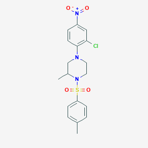 molecular formula C18H20ClN3O4S B3957239 4-(2-chloro-4-nitrophenyl)-2-methyl-1-[(4-methylphenyl)sulfonyl]piperazine 