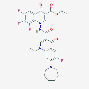 Ethyl 1-[[7-(azepan-1-yl)-1-ethyl-6-fluoro-4-oxoquinoline-3-carbonyl]amino]-6,7,8-trifluoro-4-oxoquinoline-3-carboxylate